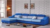 蓝色布艺沙发